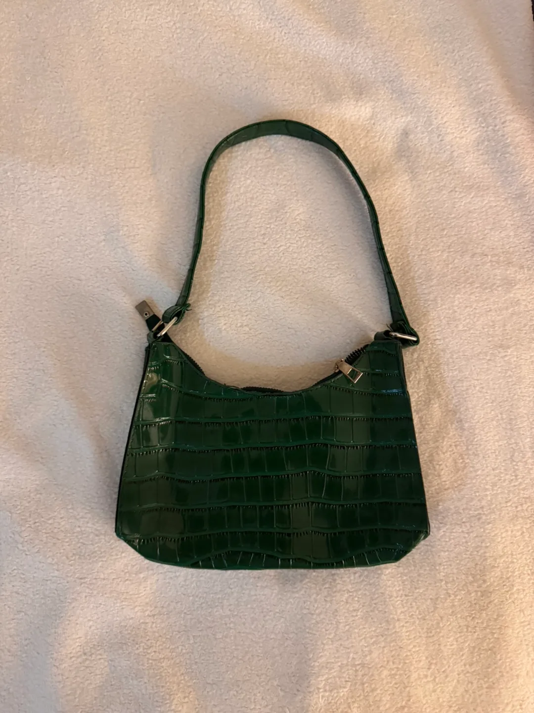 Green Croc Embossed Shoulder Bag image indicator(2)