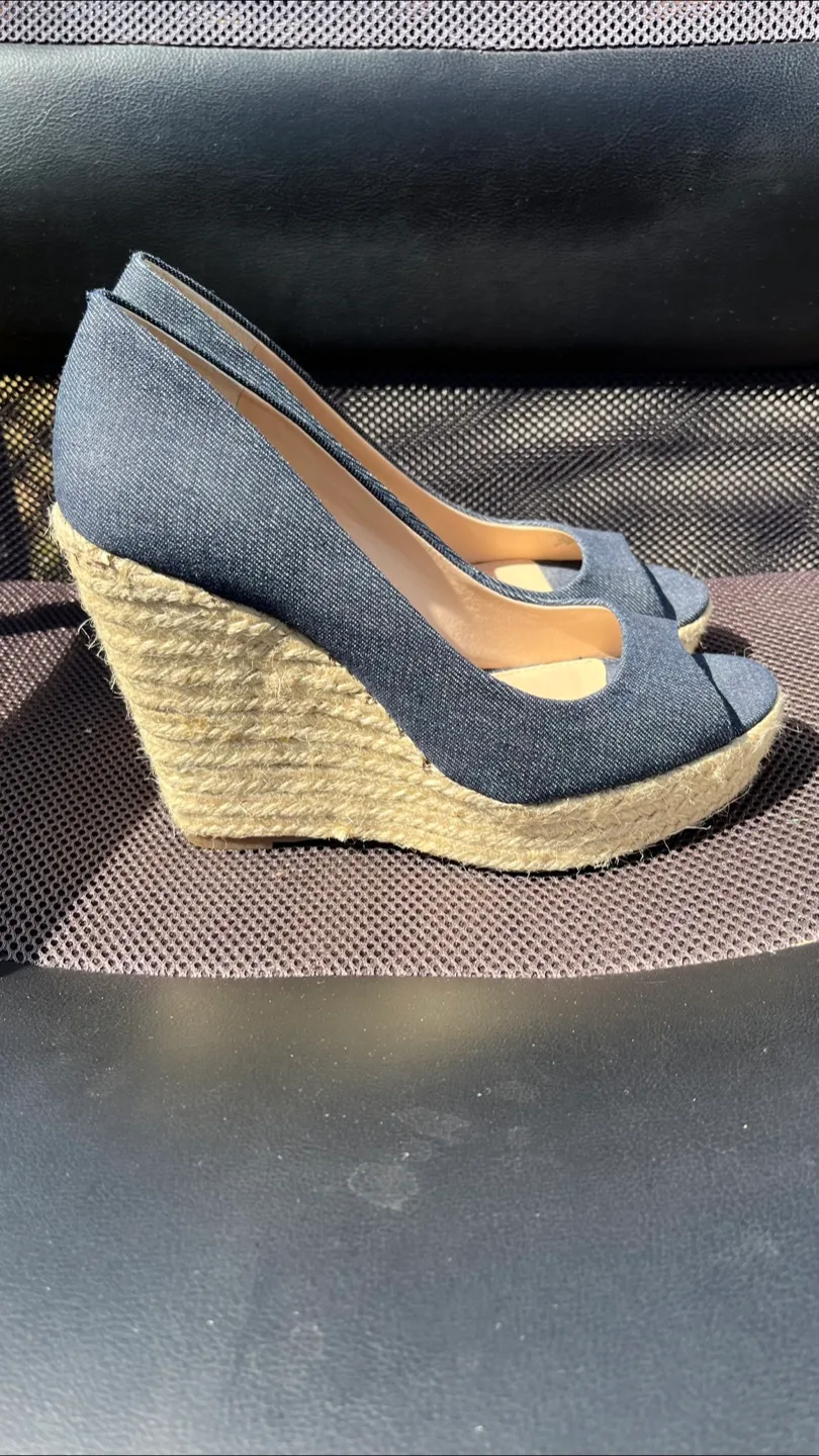 Vince Camuto Blue/Beige Espadrilles - worn once - EUC image indicator(4)
