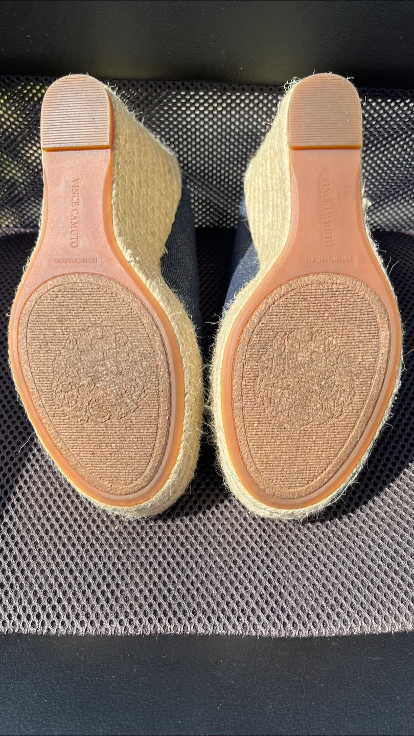 Vince Camuto Blue/Beige Espadrilles - worn once - EUC image indicator(6)