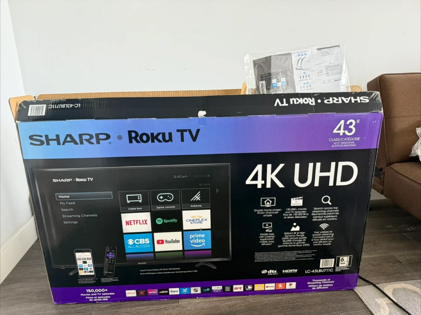 Sharp Roku TV 43" 4K UHD thumbnail