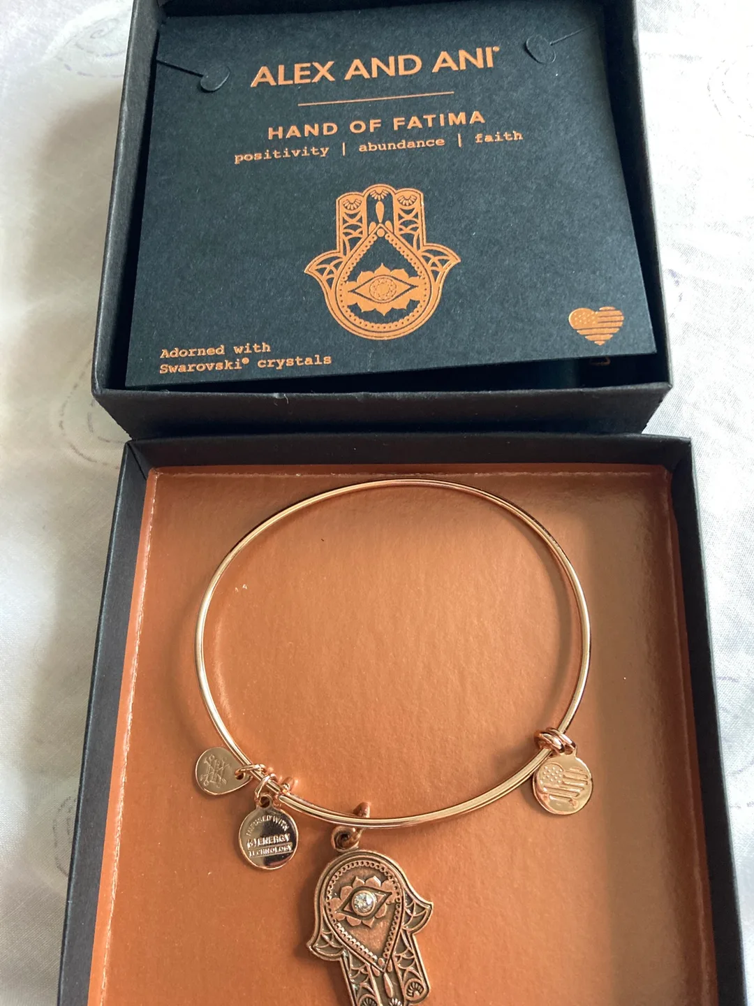 Alex and Ani Hand of Fatima Bangle (bracelet) thumbnail