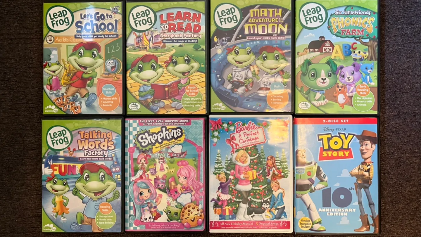 Assorted Children’s DVDs - Disney/Nickelodeon/Leapfrog image indicator(4)
