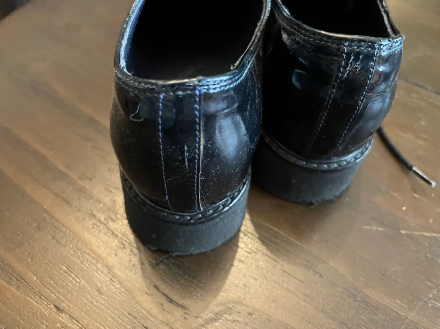 Metallic Blue Tie-up Shoes sz 37 image indicator(2)