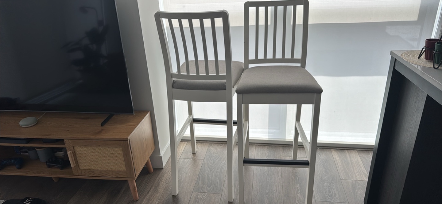 IKEA Bar Stools - White, Set of Two - photo 4