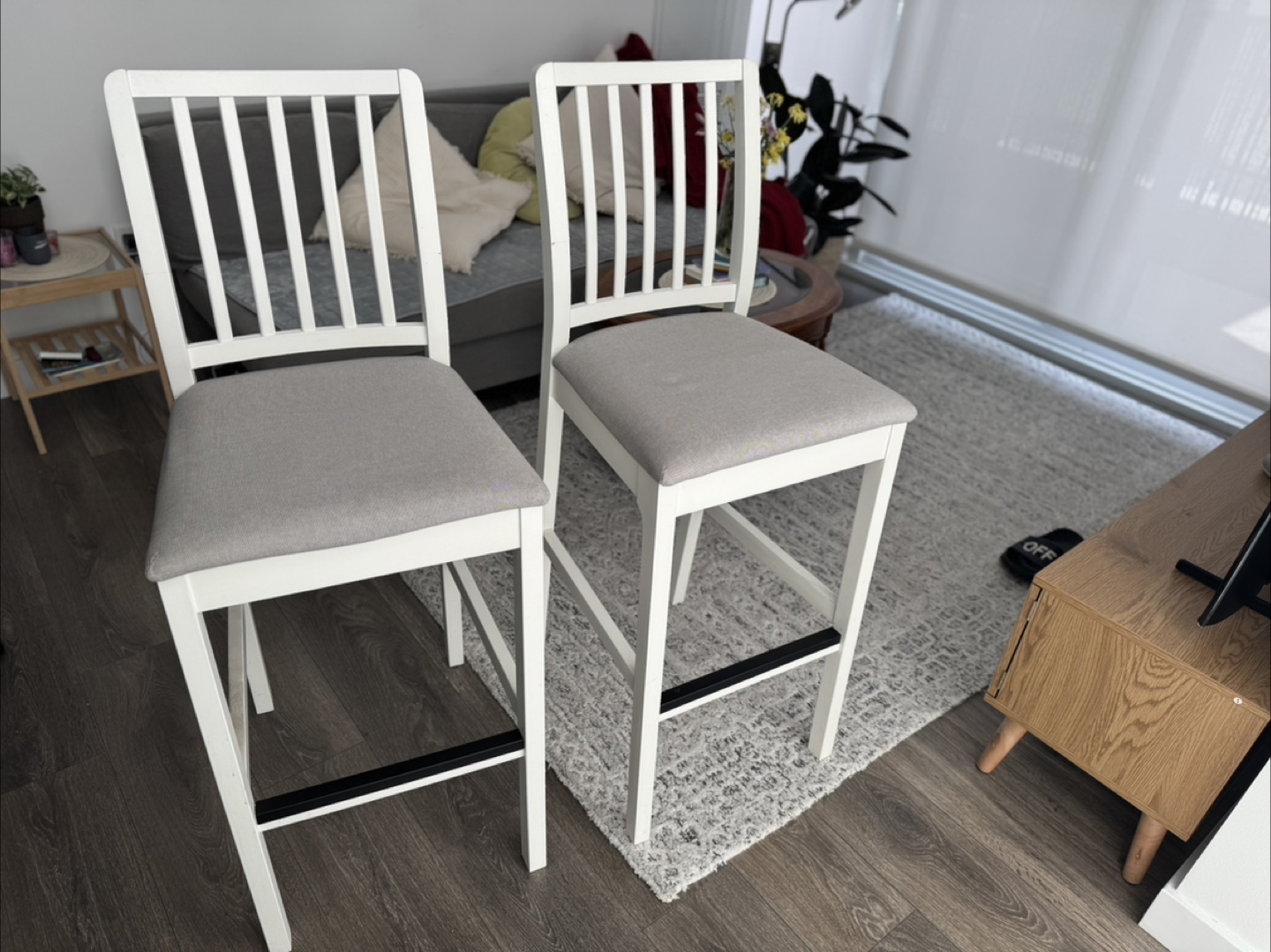 IKEA Bar Stools - White, Set of Two