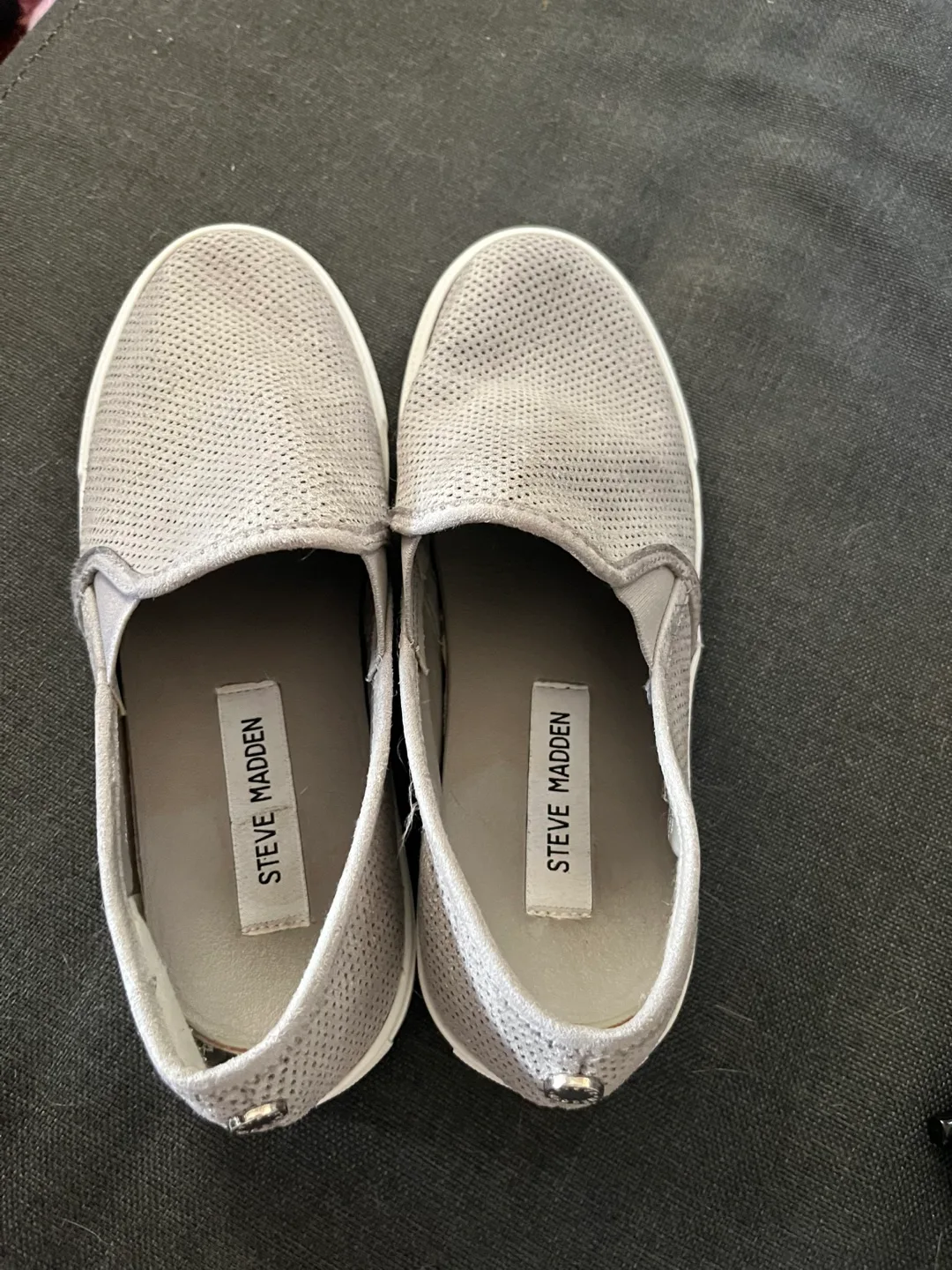 Steve Madden Grey Slip-On Sneakers image indicator(2)