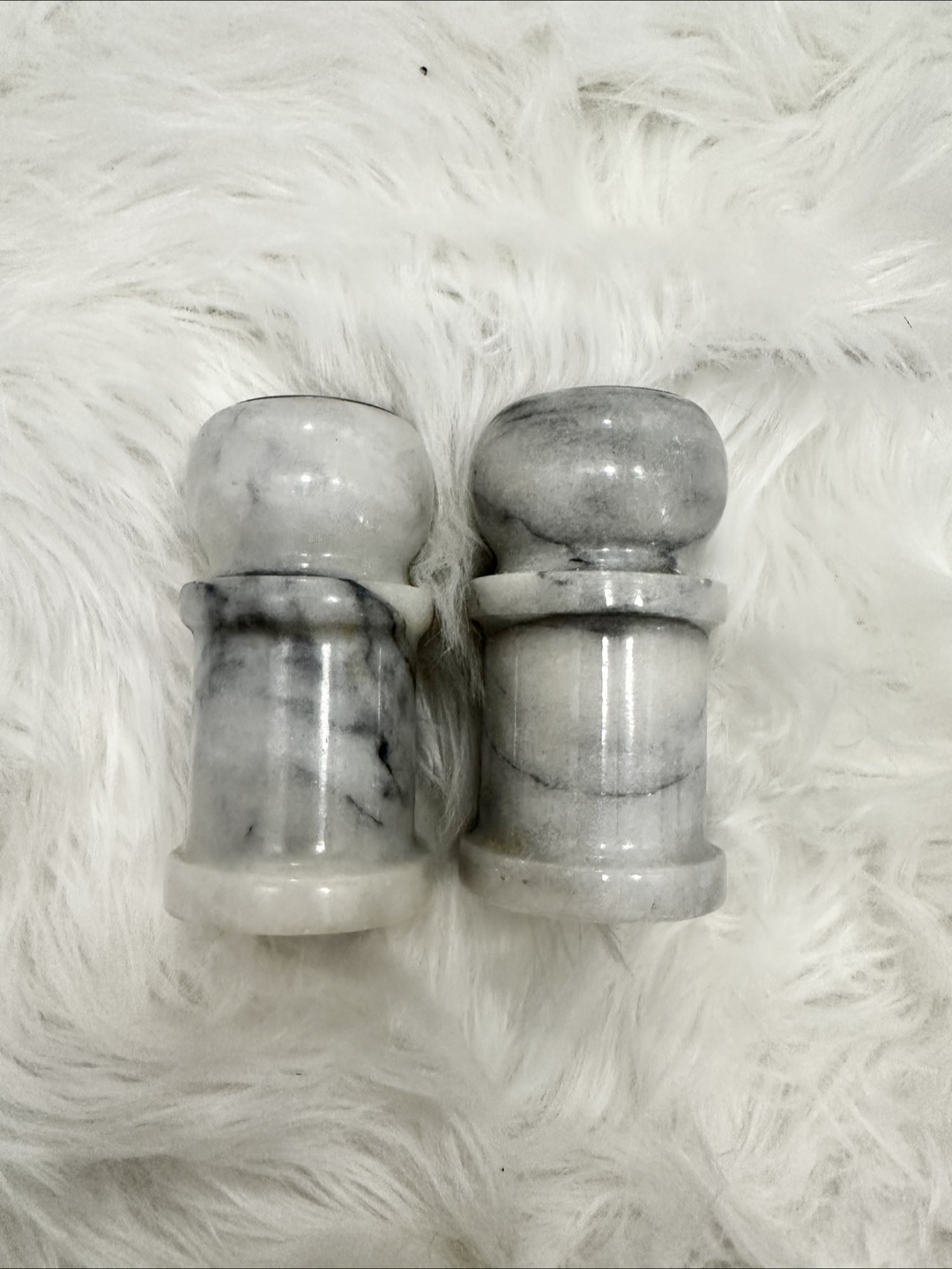 Salt and Pepper Marble Shakers