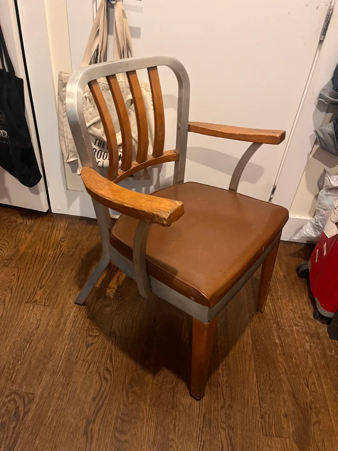 Vintage Style Armchair - Brown & Silver thumbnail