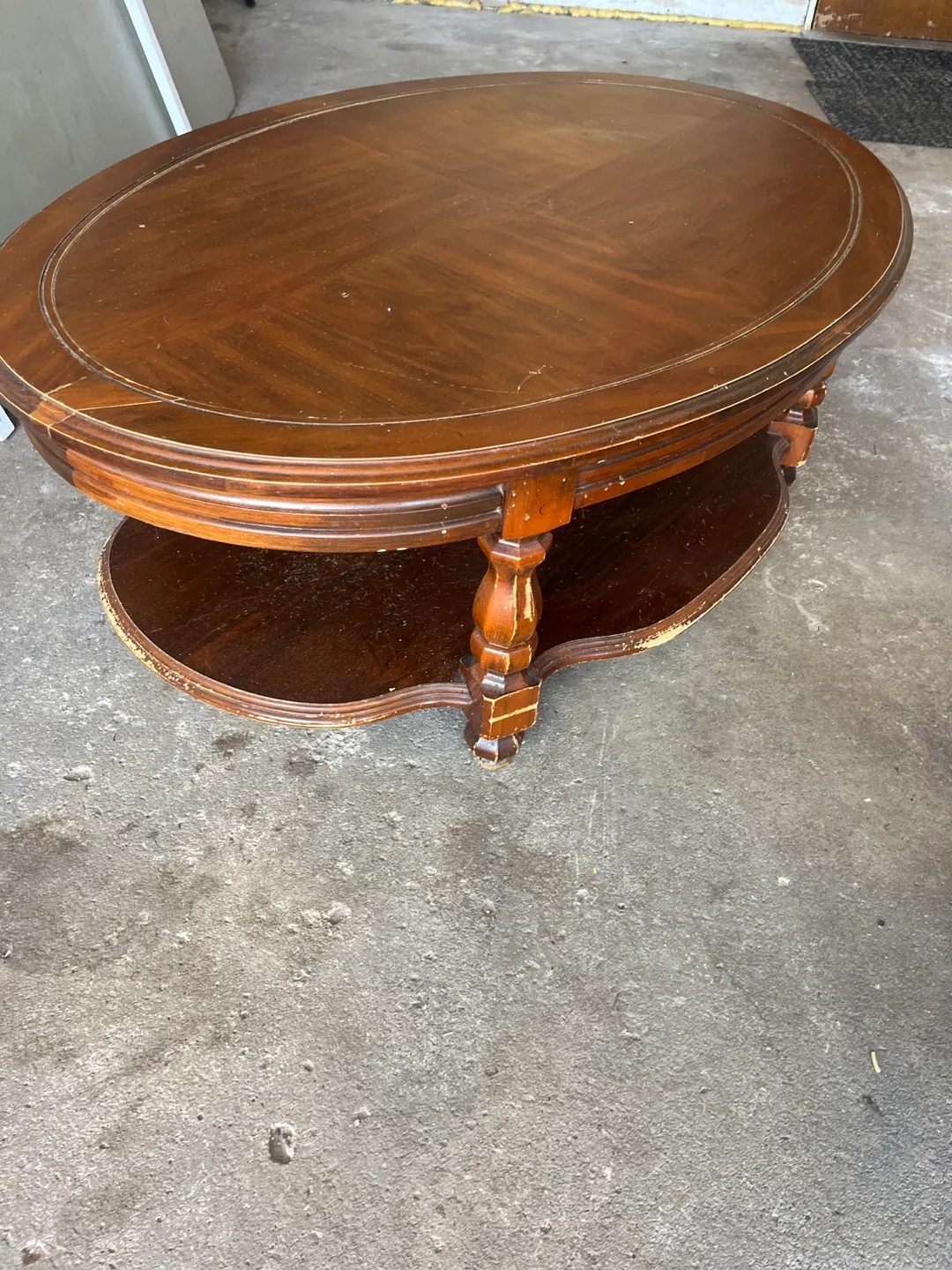 Vintage Oval Coffee Table - Wood thumbnail
