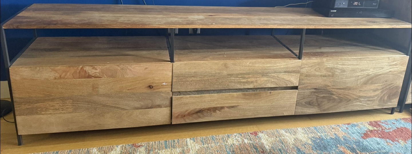 West Elm Media Console - Wood & Metal