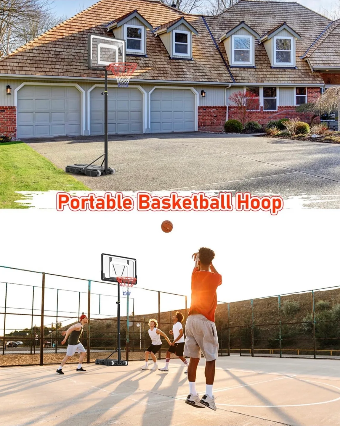 Adjustable Height Portable Basketball Hoop System image indicator(6)