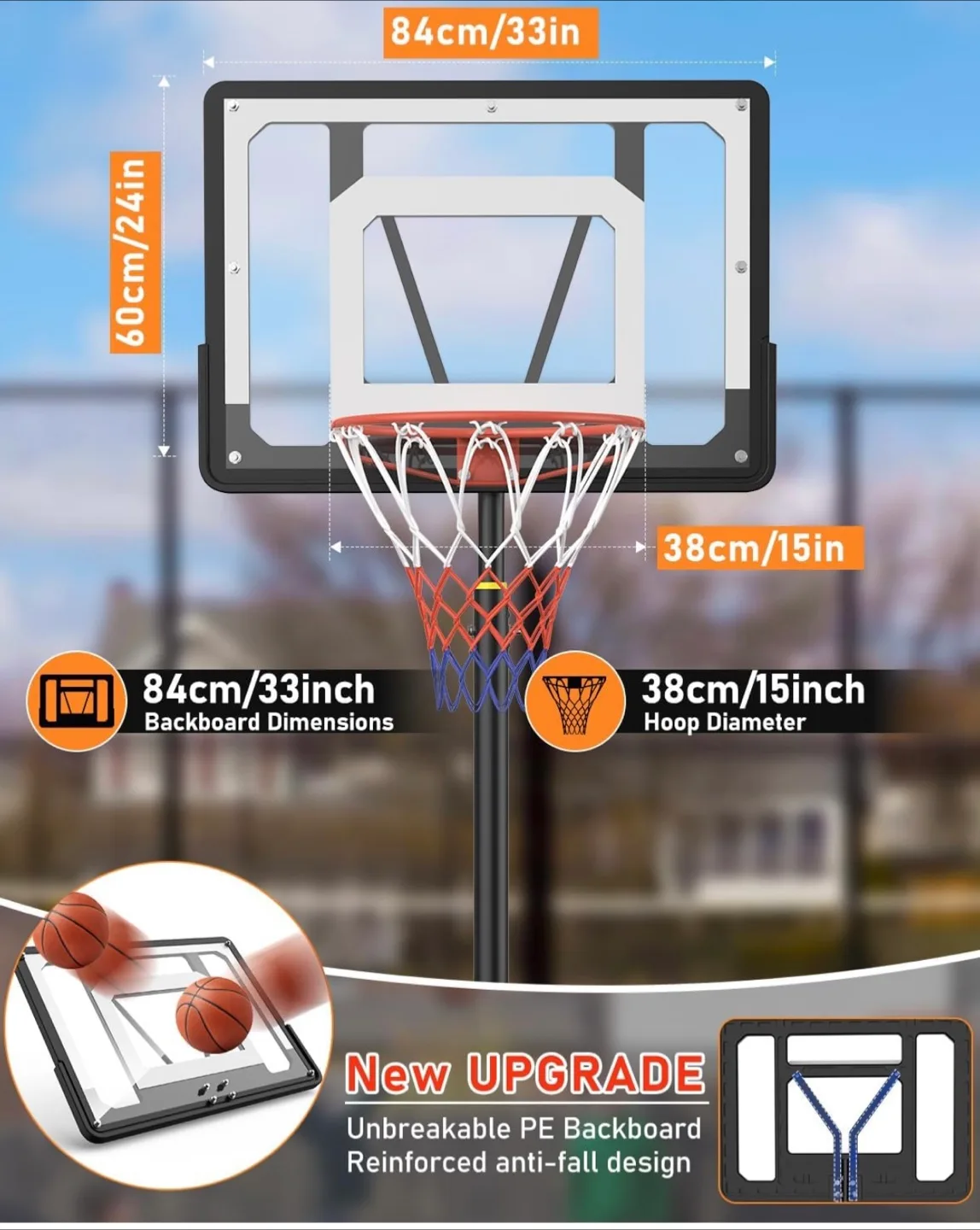 Adjustable Height Portable Basketball Hoop System image indicator(3)