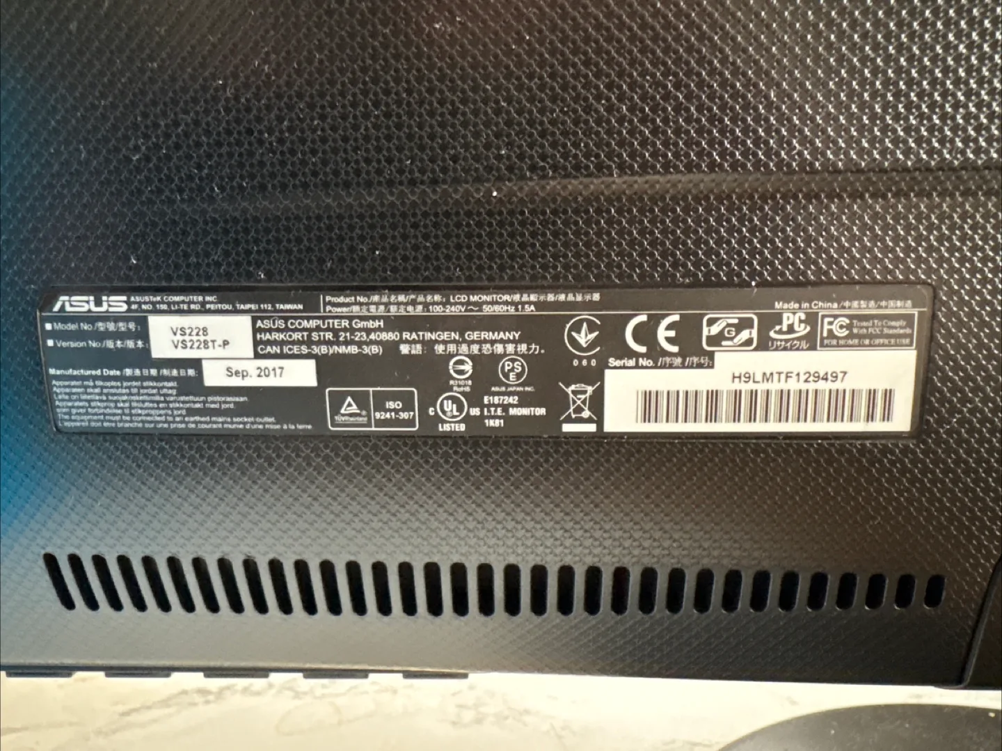 ASUS VS228 22-inch Monitor image indicator(3)