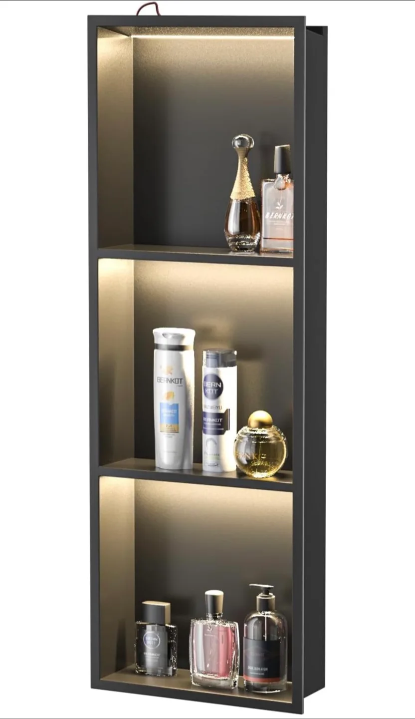 Black Shower Niche - 36" x 12" image indicator(3)