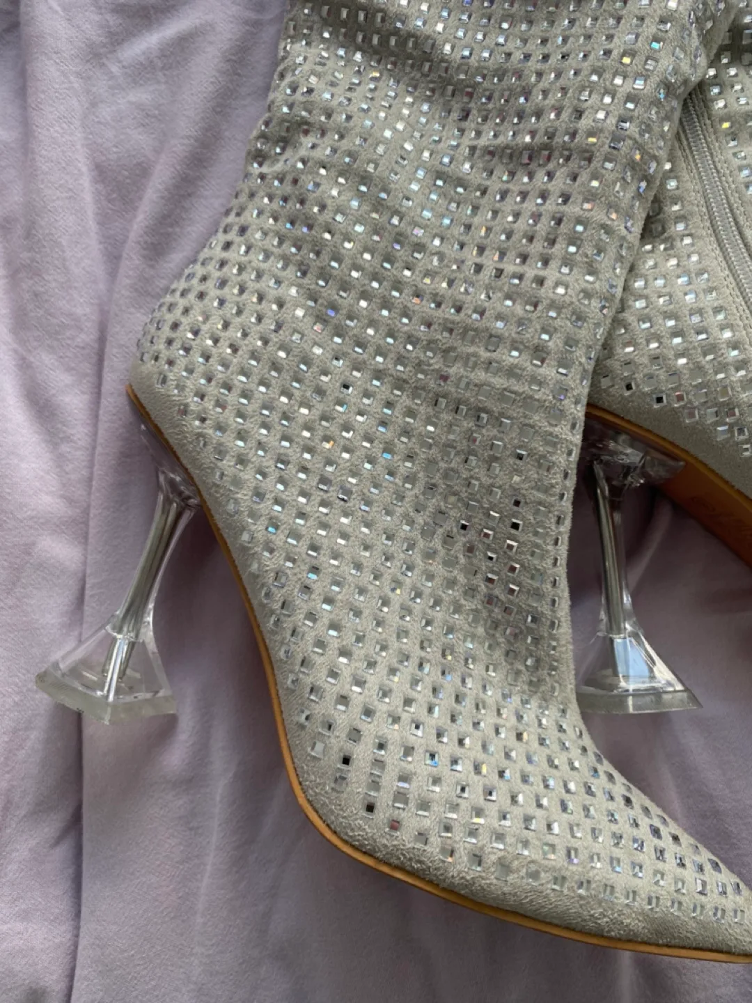 Rhinestone Embellished Knee High Boots image indicator(2)