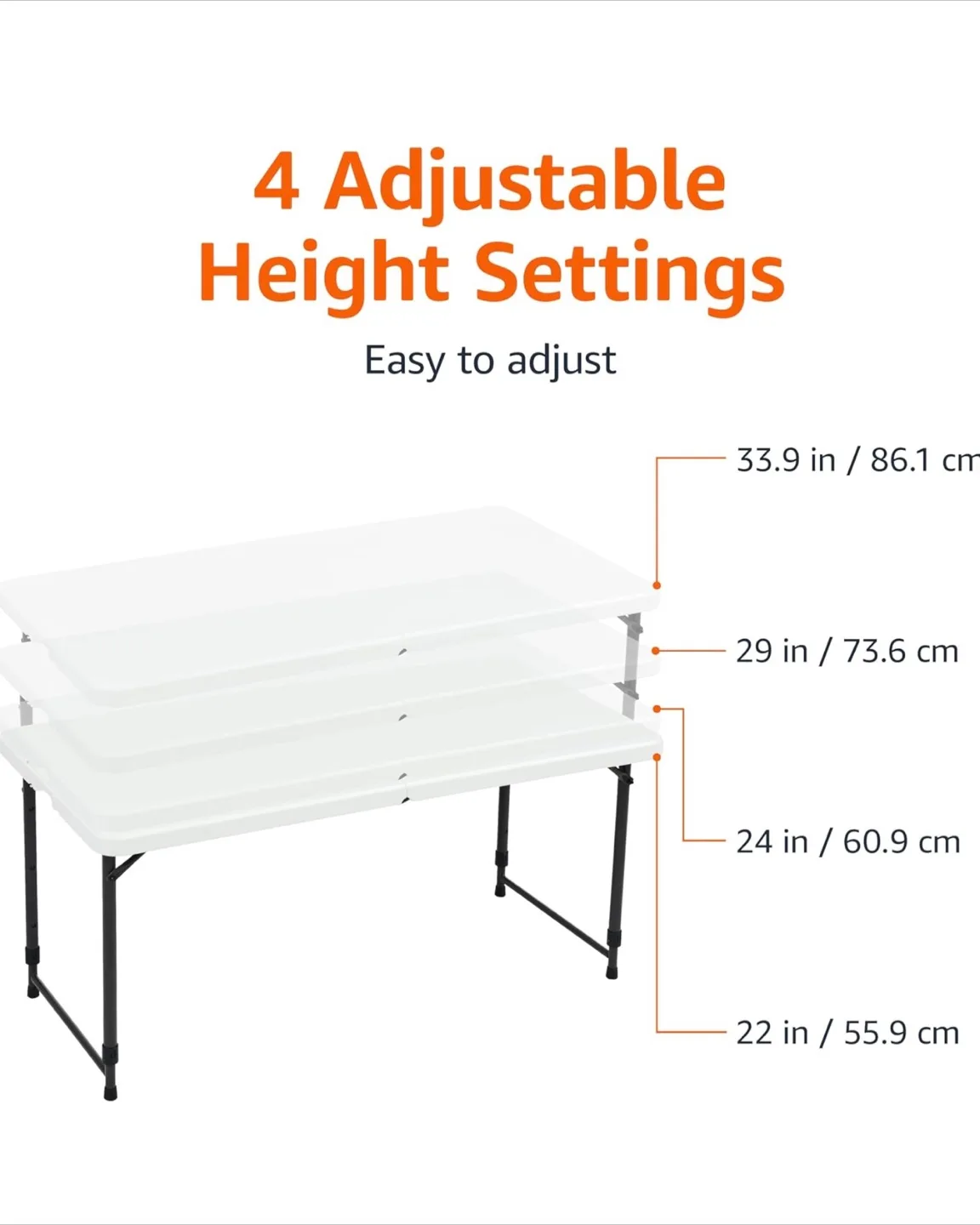 White Foldable Table image indicator(6)