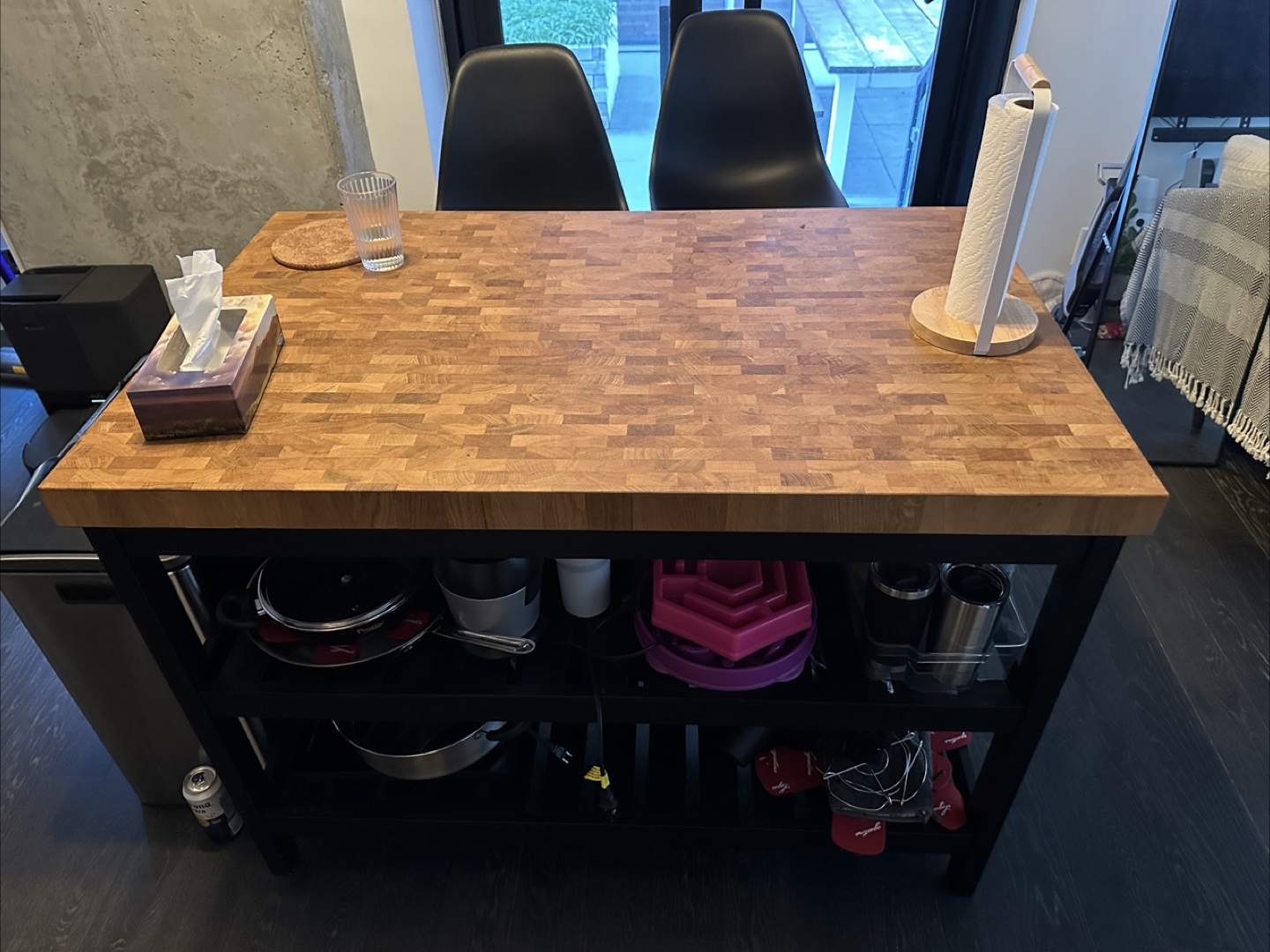 Ikea VADHOLMA Kitchen island, black/oak - photo 2