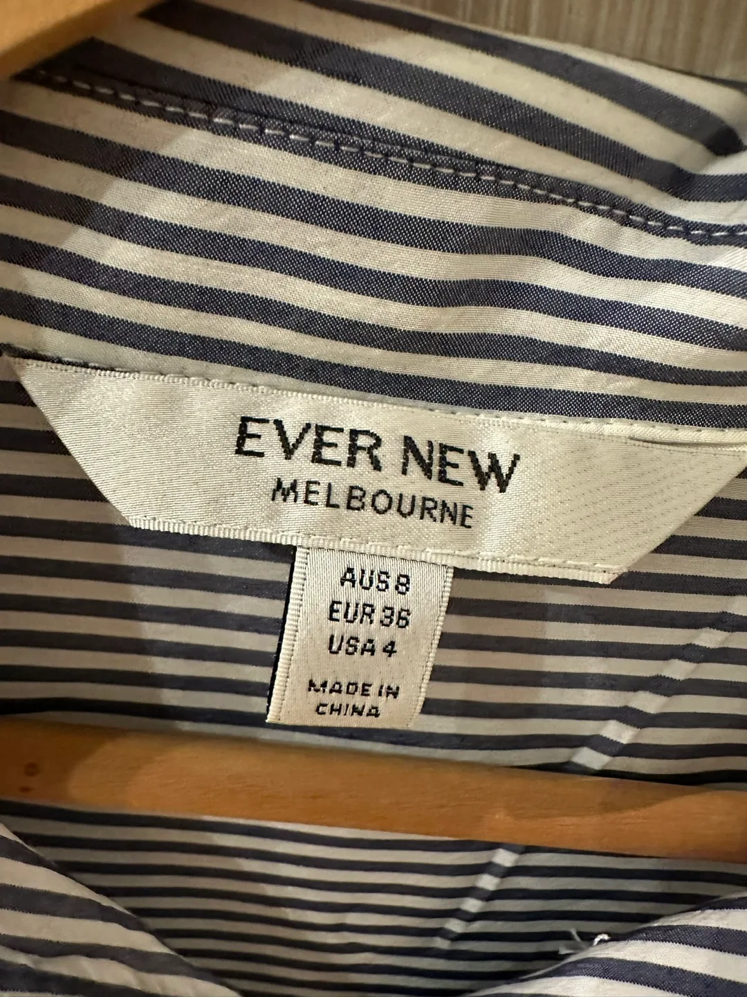 Ever New Striped Button-Up Shirt Size USA 4 thumbnail