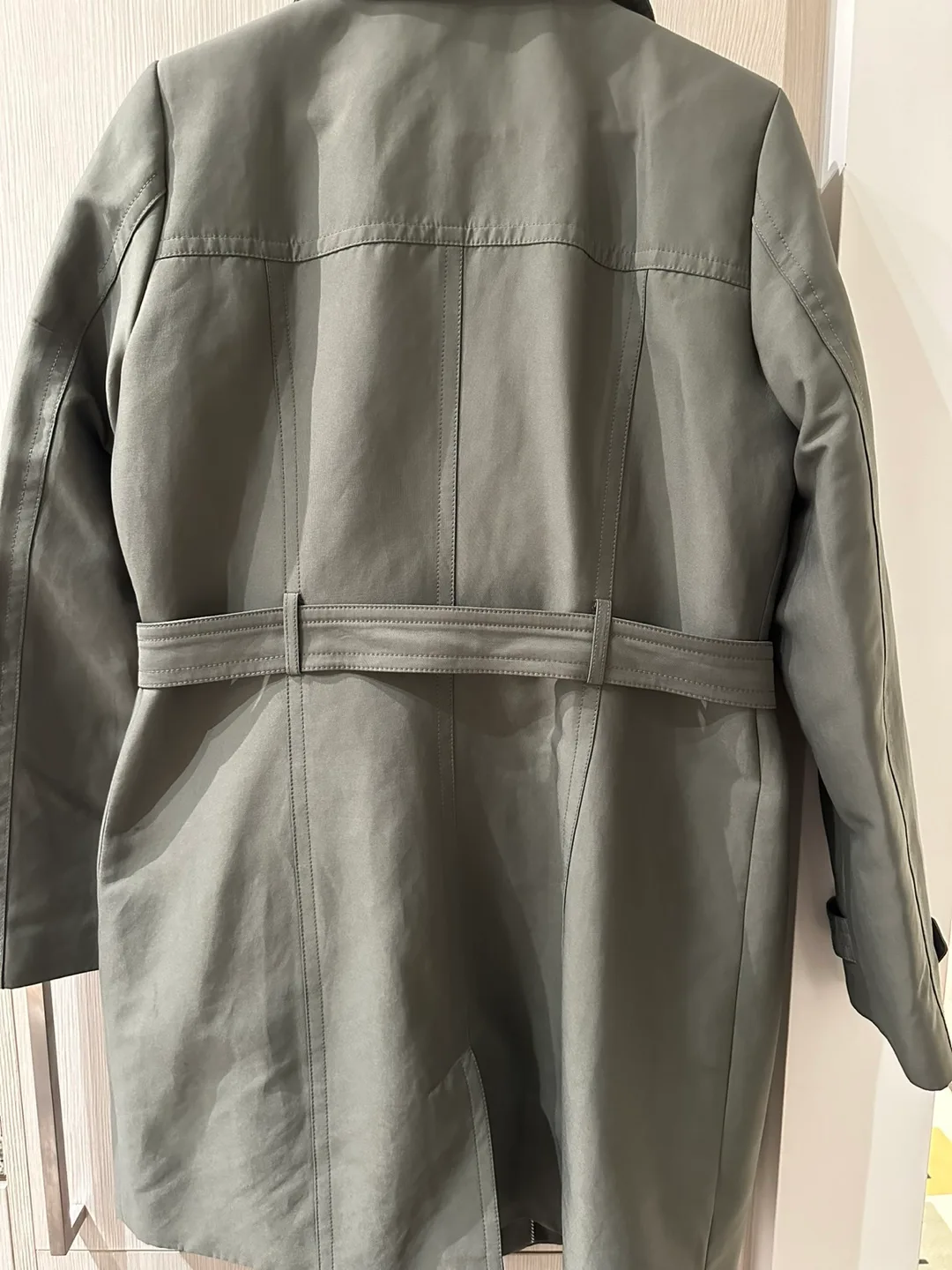 Reitmans Olive Green Trench Coat - Size L image indicator(4)