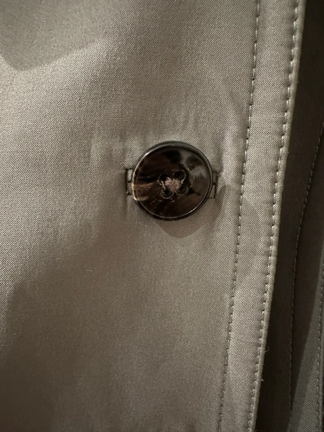 Reitmans Olive Green Trench Coat - Size L image indicator(6)