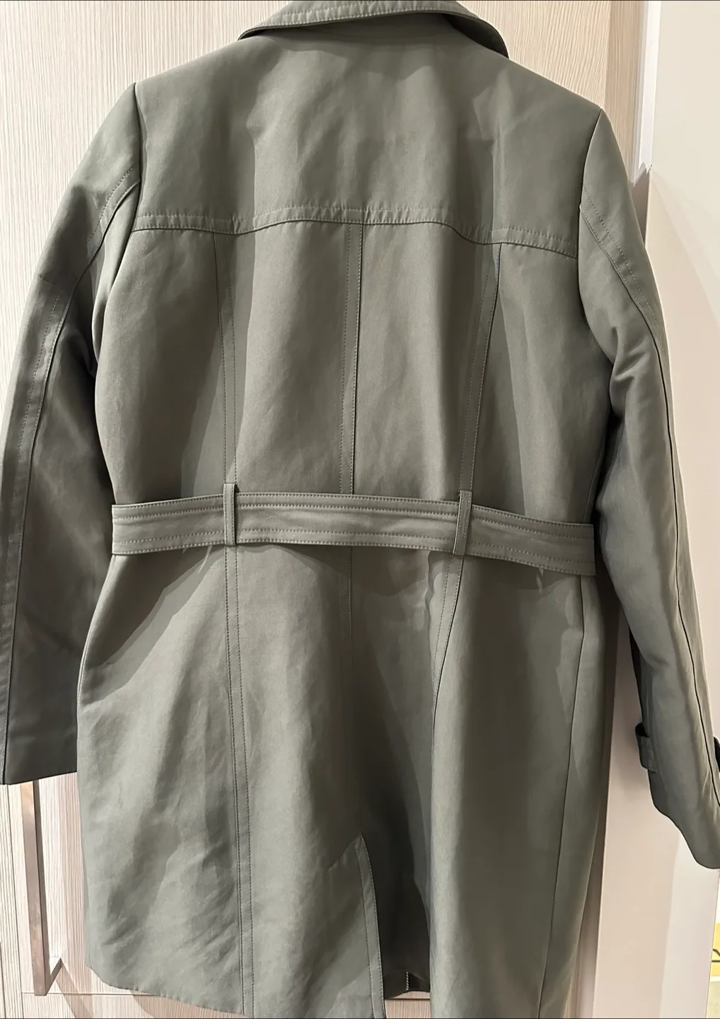Reitmans Olive Green Trench Coat - Size L image indicator(7)