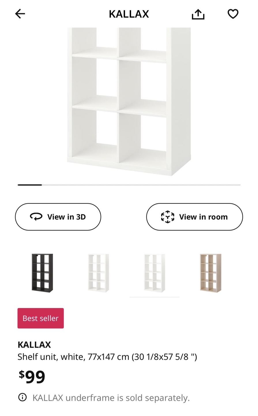 IKEA Kallax Shelf Unit - White