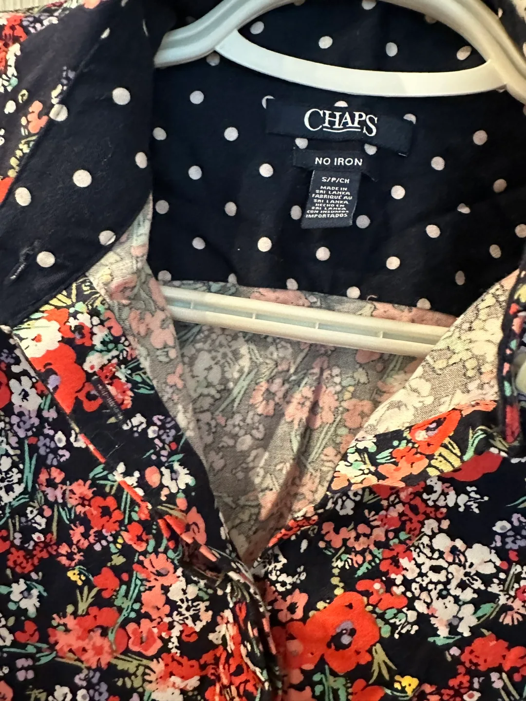 Chaps Floral Print Button Down Shirt - Size S image indicator(3)