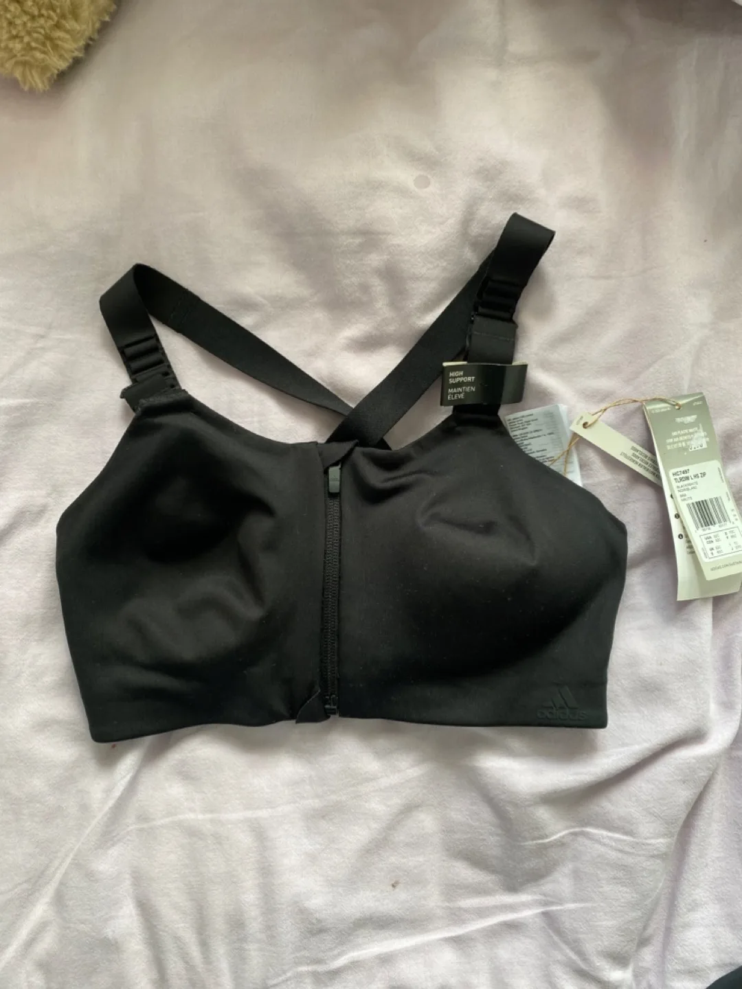 Adidas Sports Bra - Black, Size 32C thumbnail