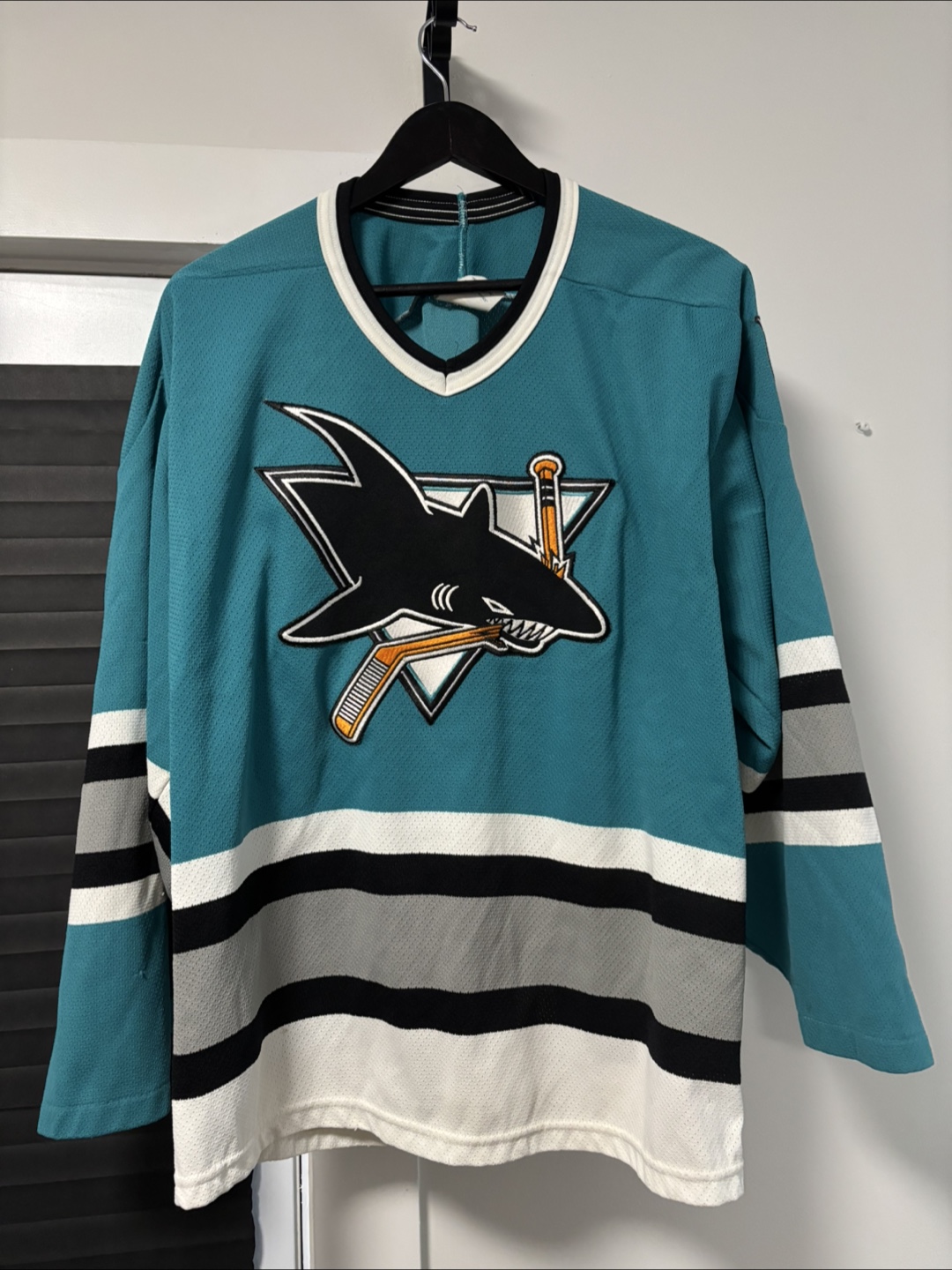 San Jose Sharks CCM Hockey Jersey - Large