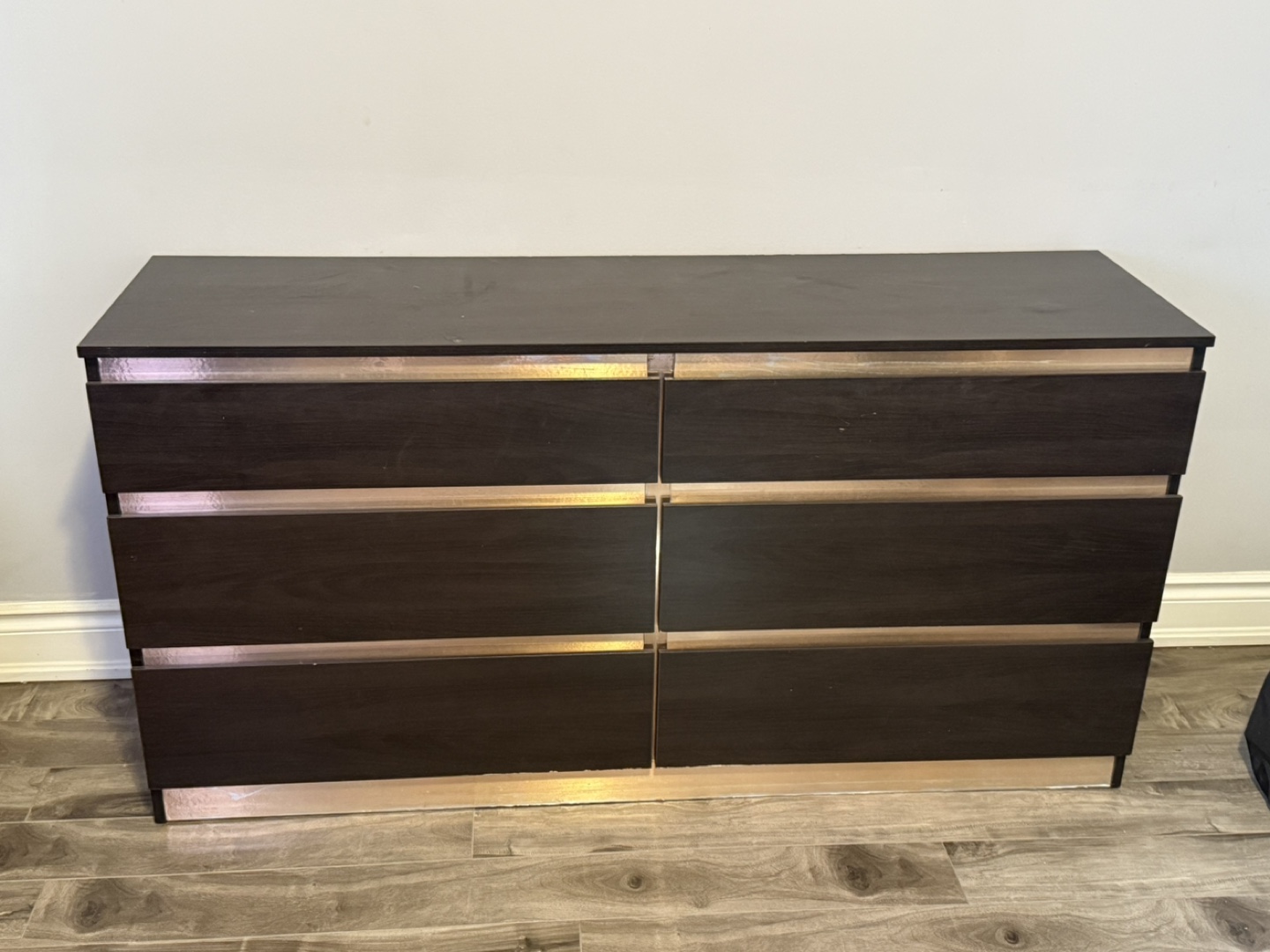 IKEA STORKLINTA Dark Brown 6-Drawer Dresser