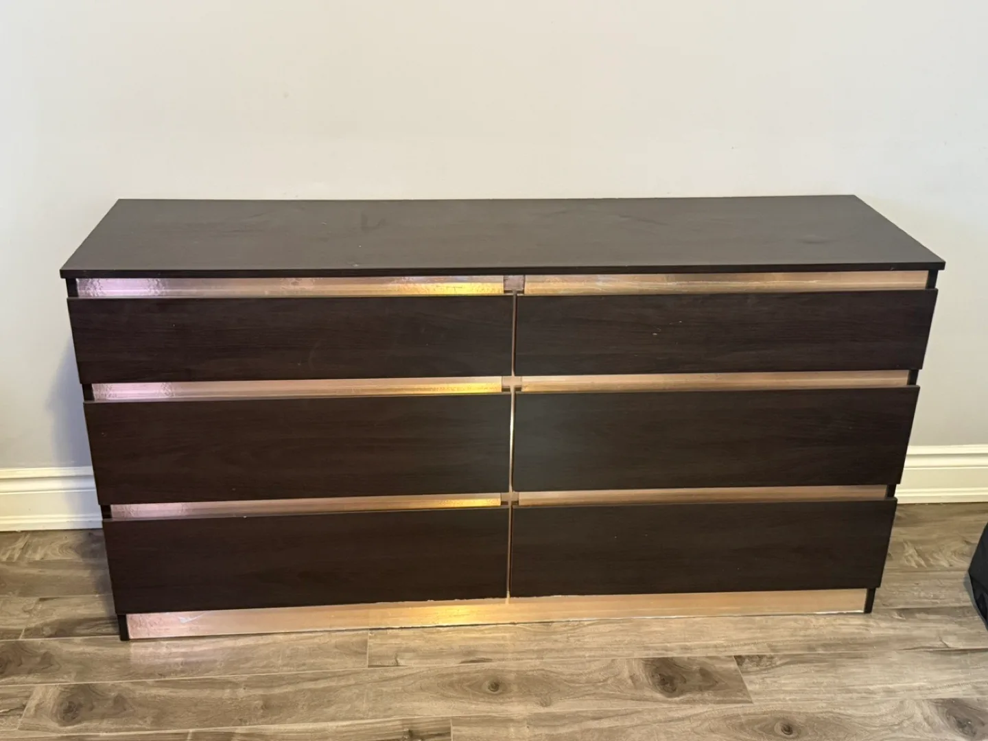 IKEA STORKLINTA Dark Brown 6-Drawer Dresser thumbnail