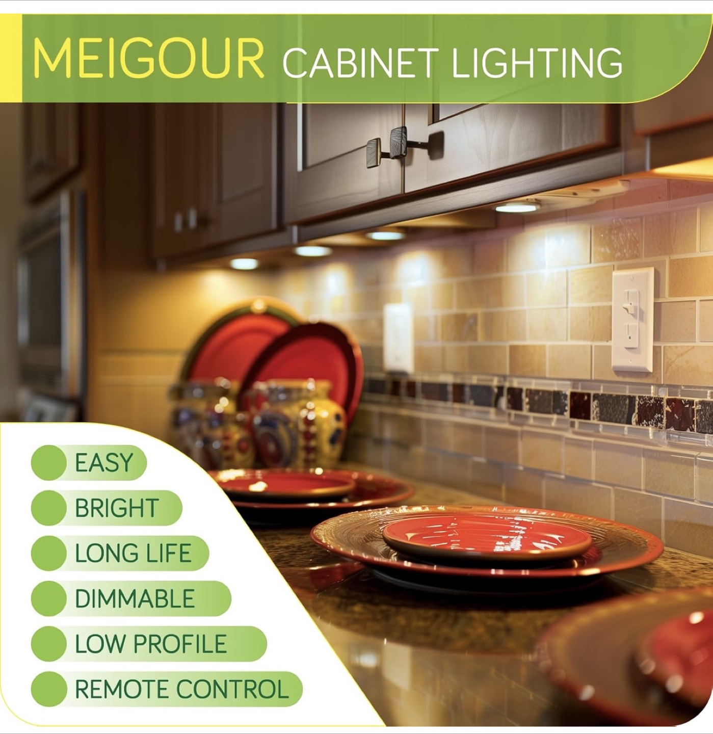 New Meigour LED Under Cabinet Lighting - 6 Lights - photo 5