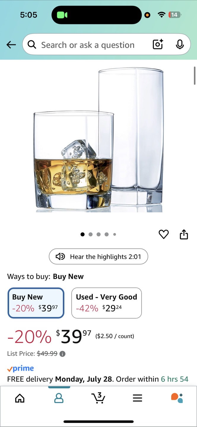 Highball glass set of 8 - photo 4