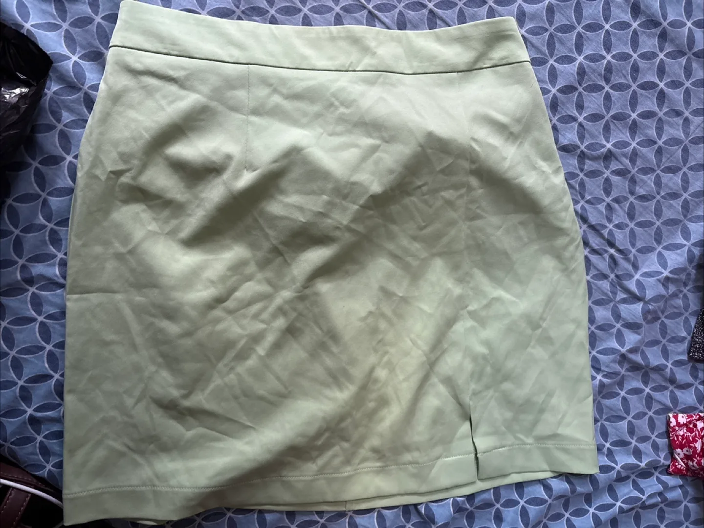 Pieces Mini Skirt - Size M - Light Green thumbnail