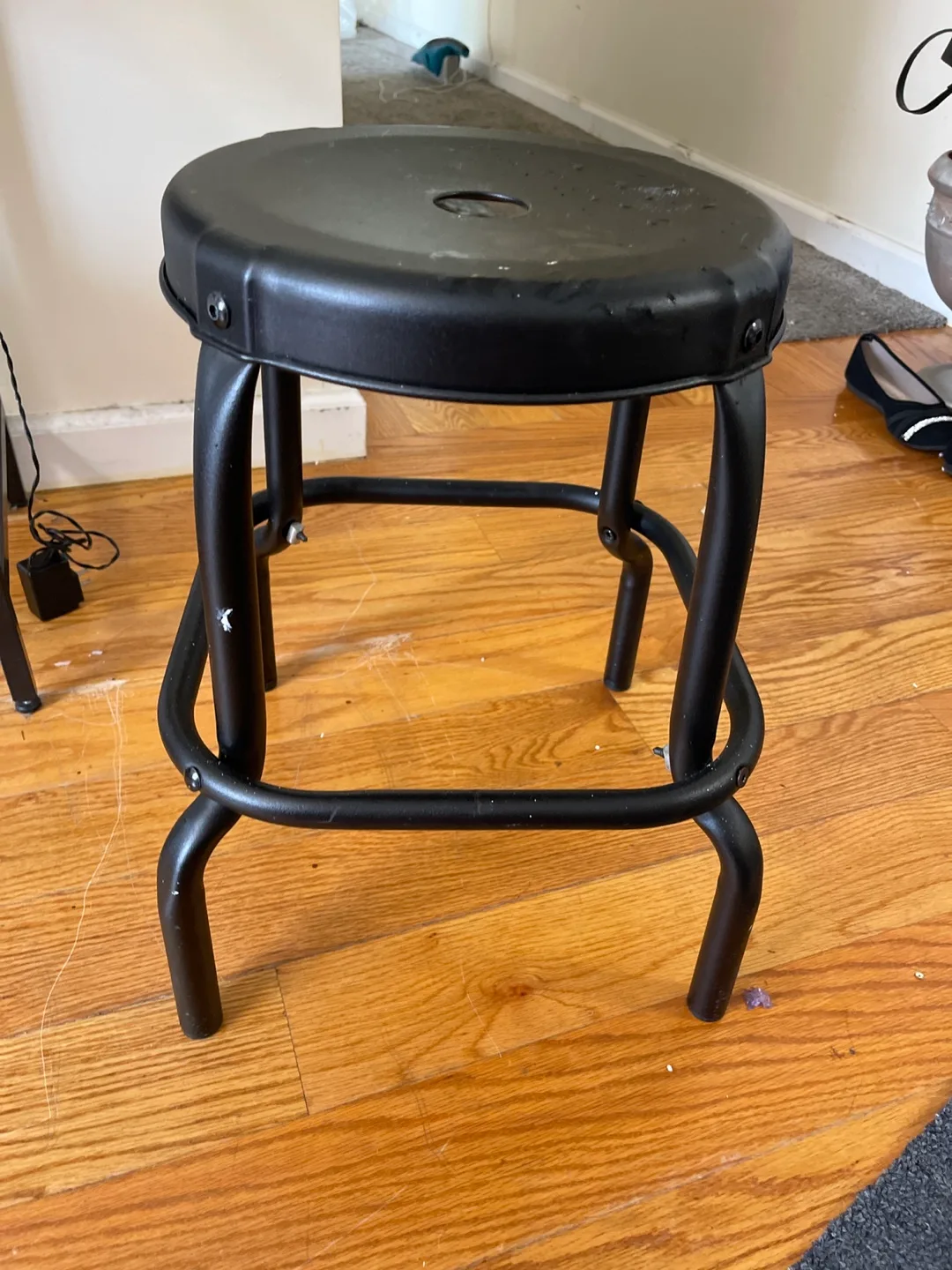 🎉MOVING SALE🎉Black Metal Stool thumbnail