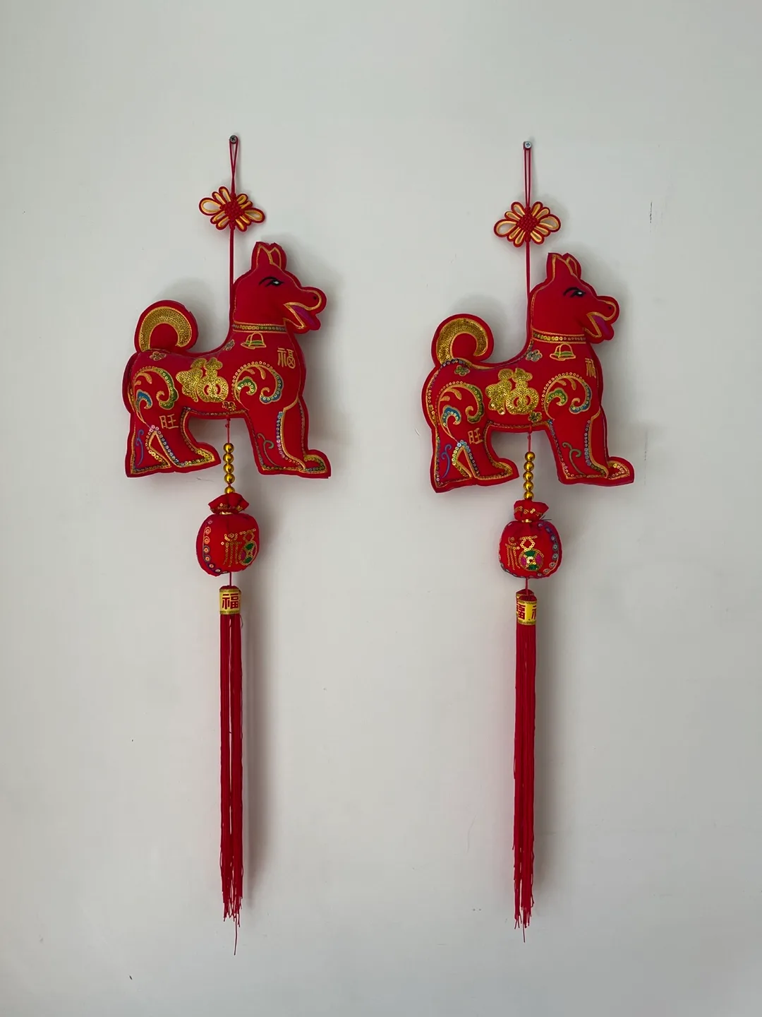 2 Red Dog Chinese New Year Decoration thumbnail