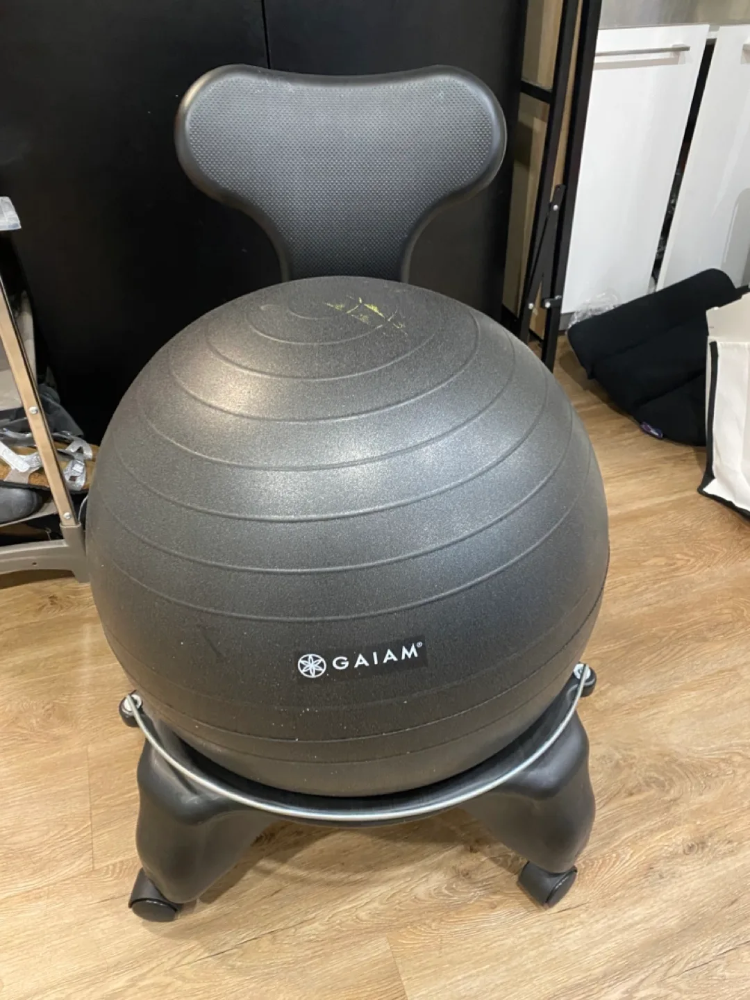 Gaiam Balance Ball Chair - Black thumbnail