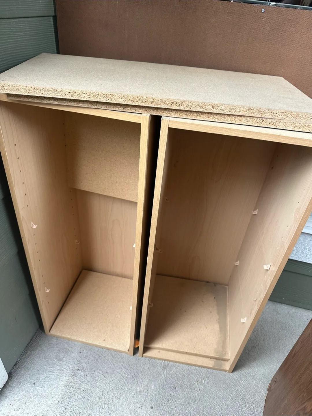 2X Cabinet Shelf Unit - Light Wood thumbnail
