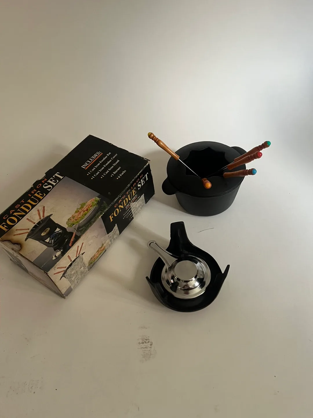 Cast Iron Fondue Set with Box thumbnail