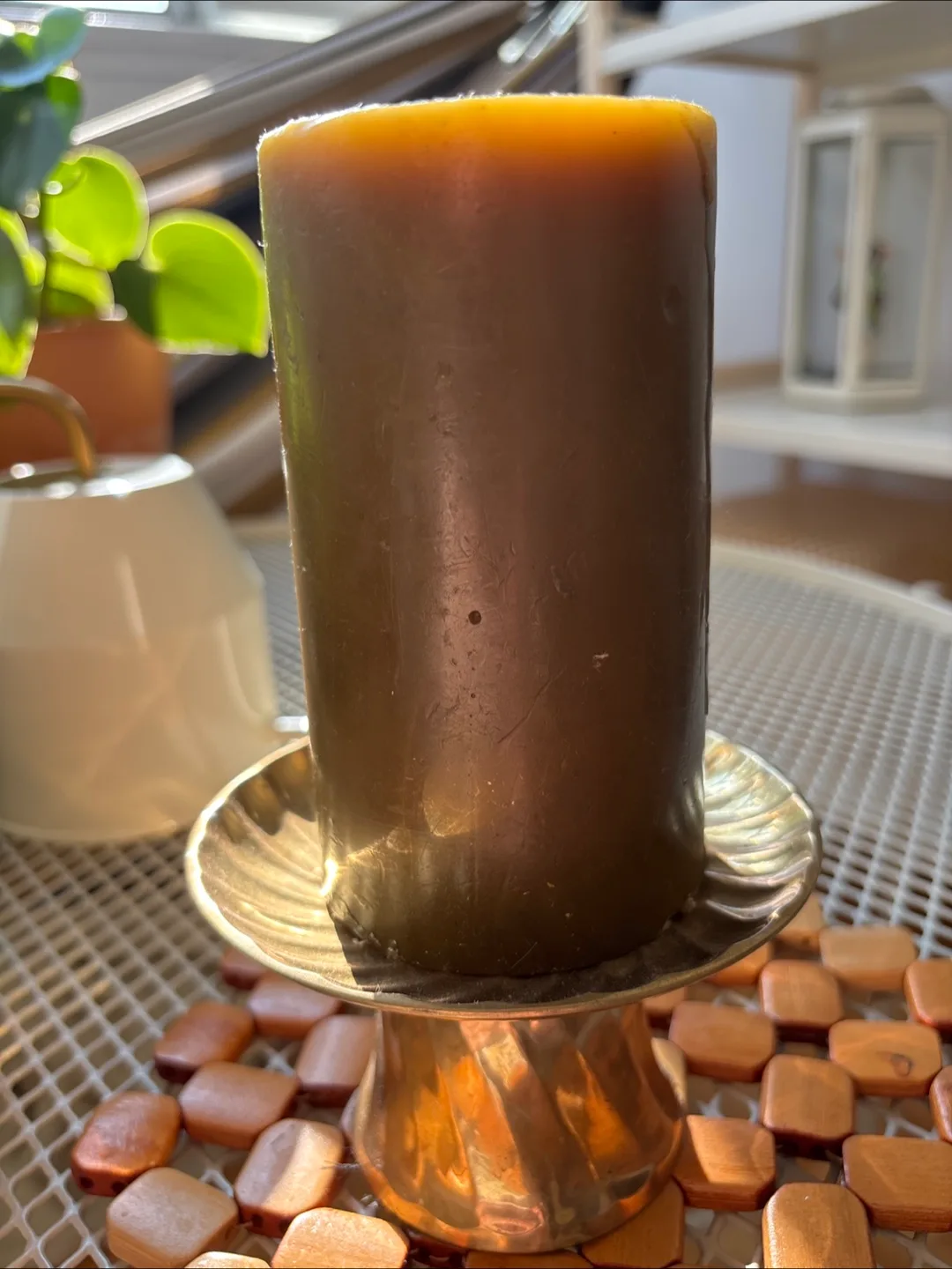 IKEA Brown Pillar Candle thumbnail