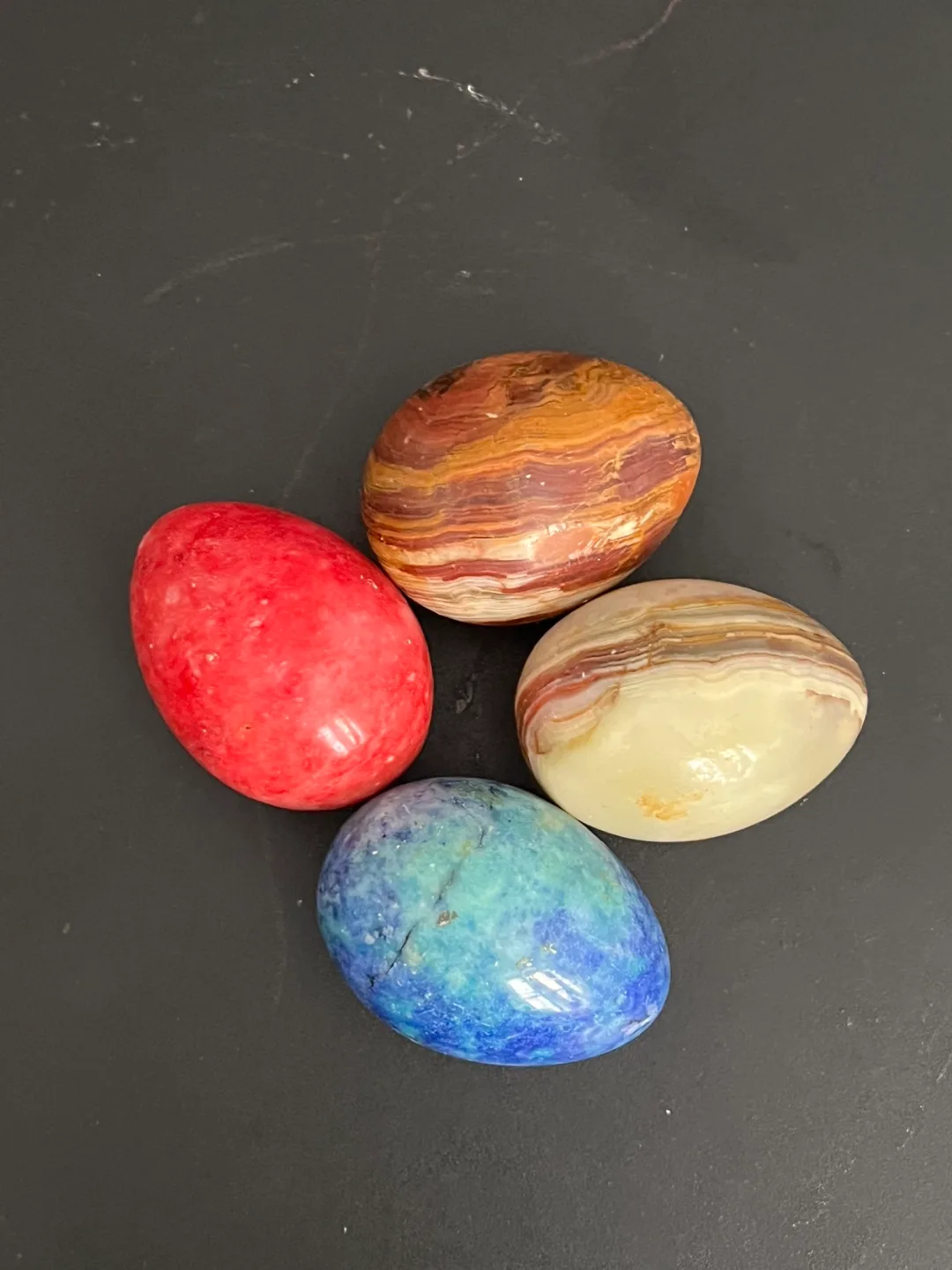 Set of 4 Decorative Stone Eggs thumbnail