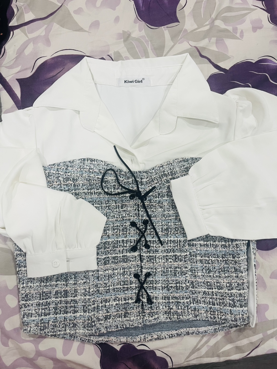 Kiwi Girl Tweed Corset Top - photo 4