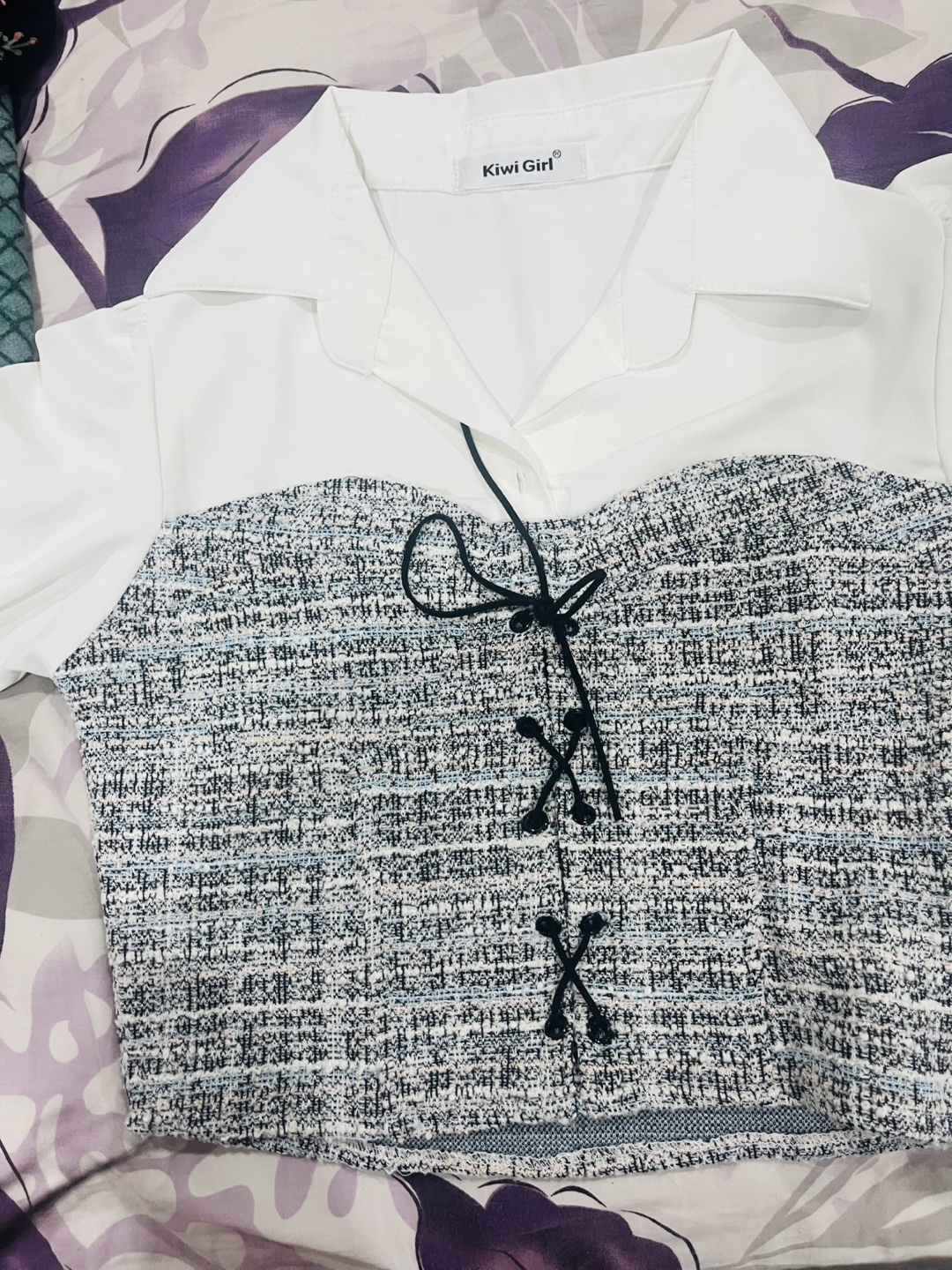 Kiwi Girl Tweed Corset Top - photo 2
