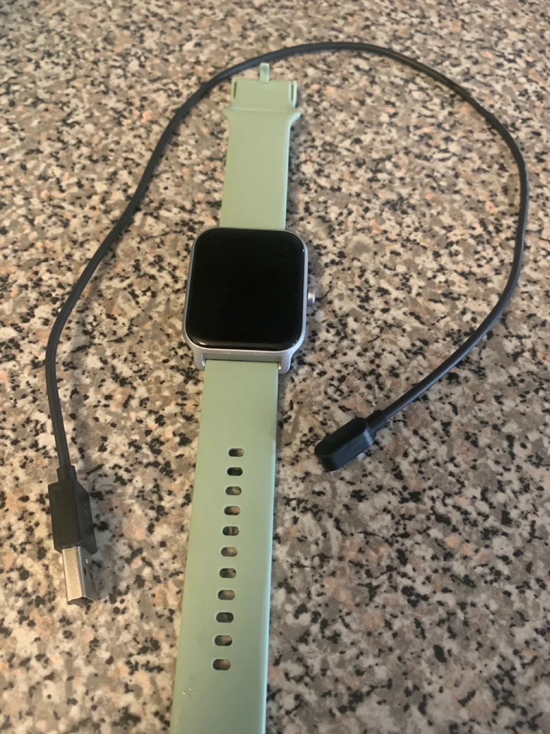 Smart Watch with Light Green Band thumbnail