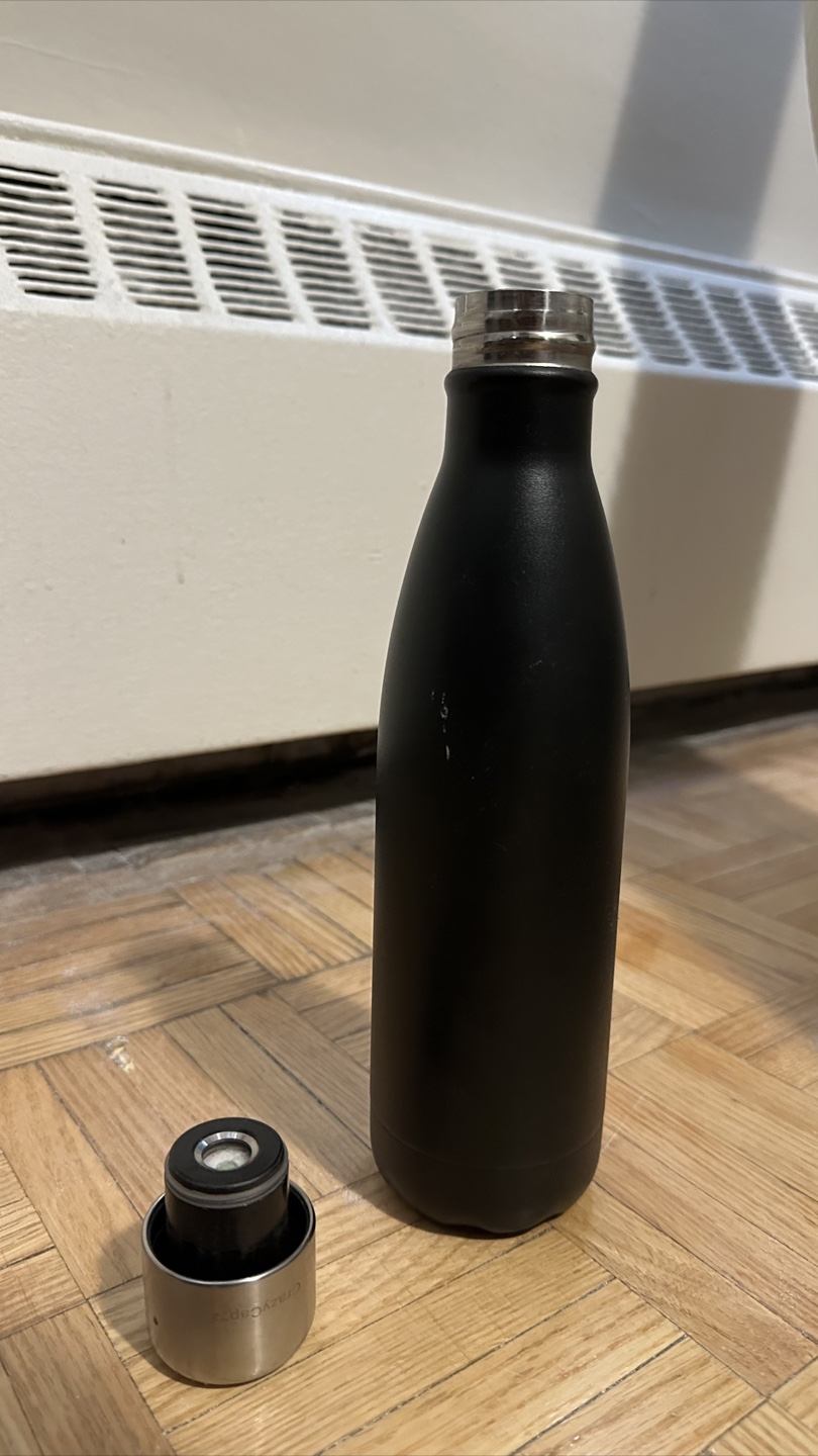 CrazyCap Water Bottle - Black
