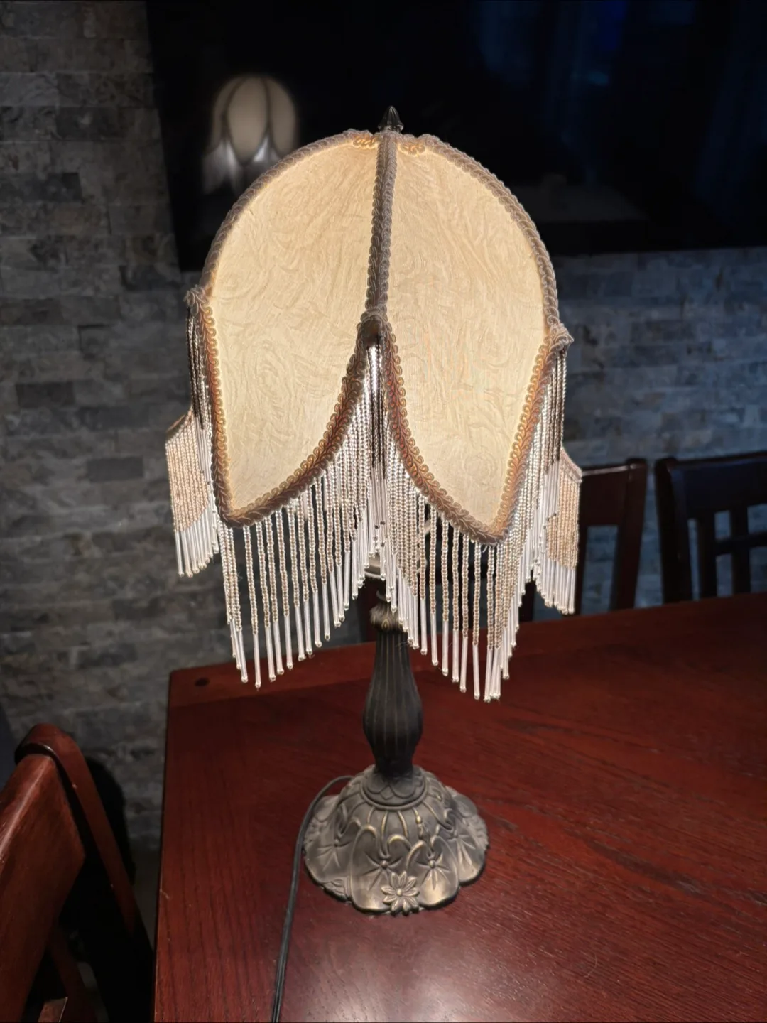 Vintage Beaded Tiffany Lamp thumbnail