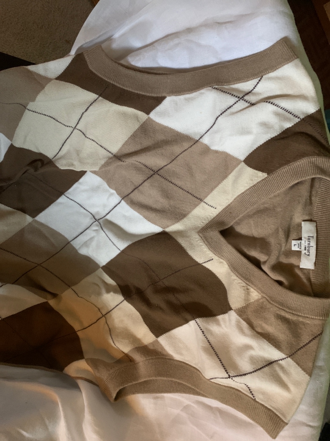 Turnbury Argyle Sweater - Size L - photo 2