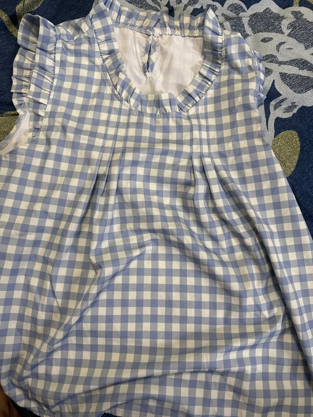 Blue & White Gingham Dress thumbnail