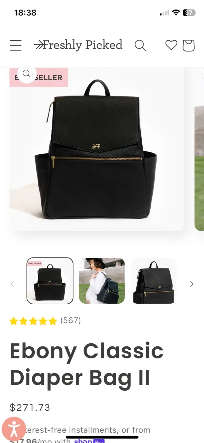 🌱“Freshly Picked”~Classic Diaper Bag 2 (backpack) image indicator(2)