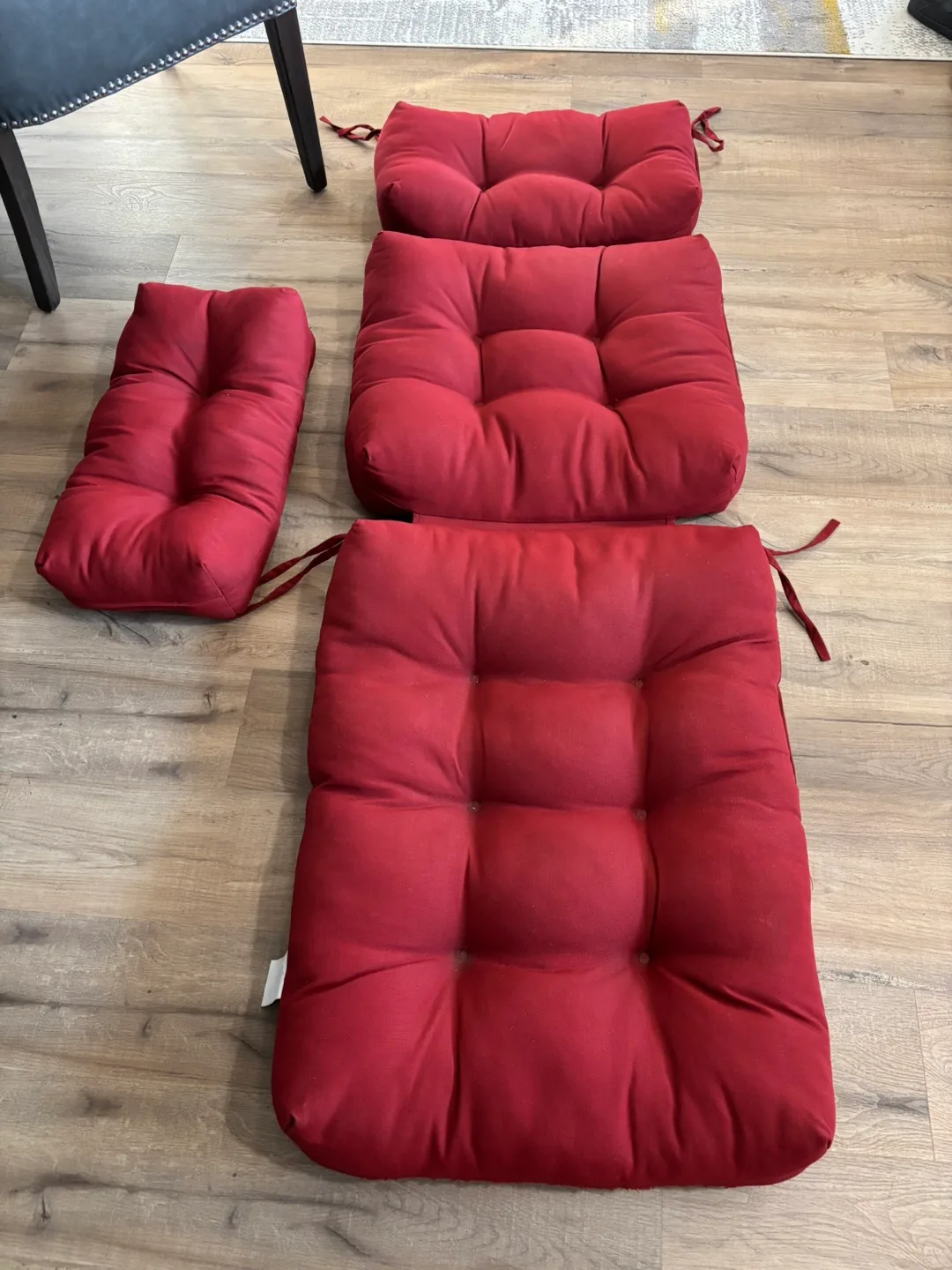 Red Chaise Lounge Cushion, very comfortable thumbnail